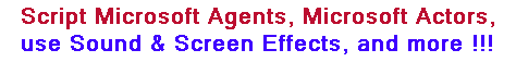 Microsoft Agent Animated, Talking Characters
